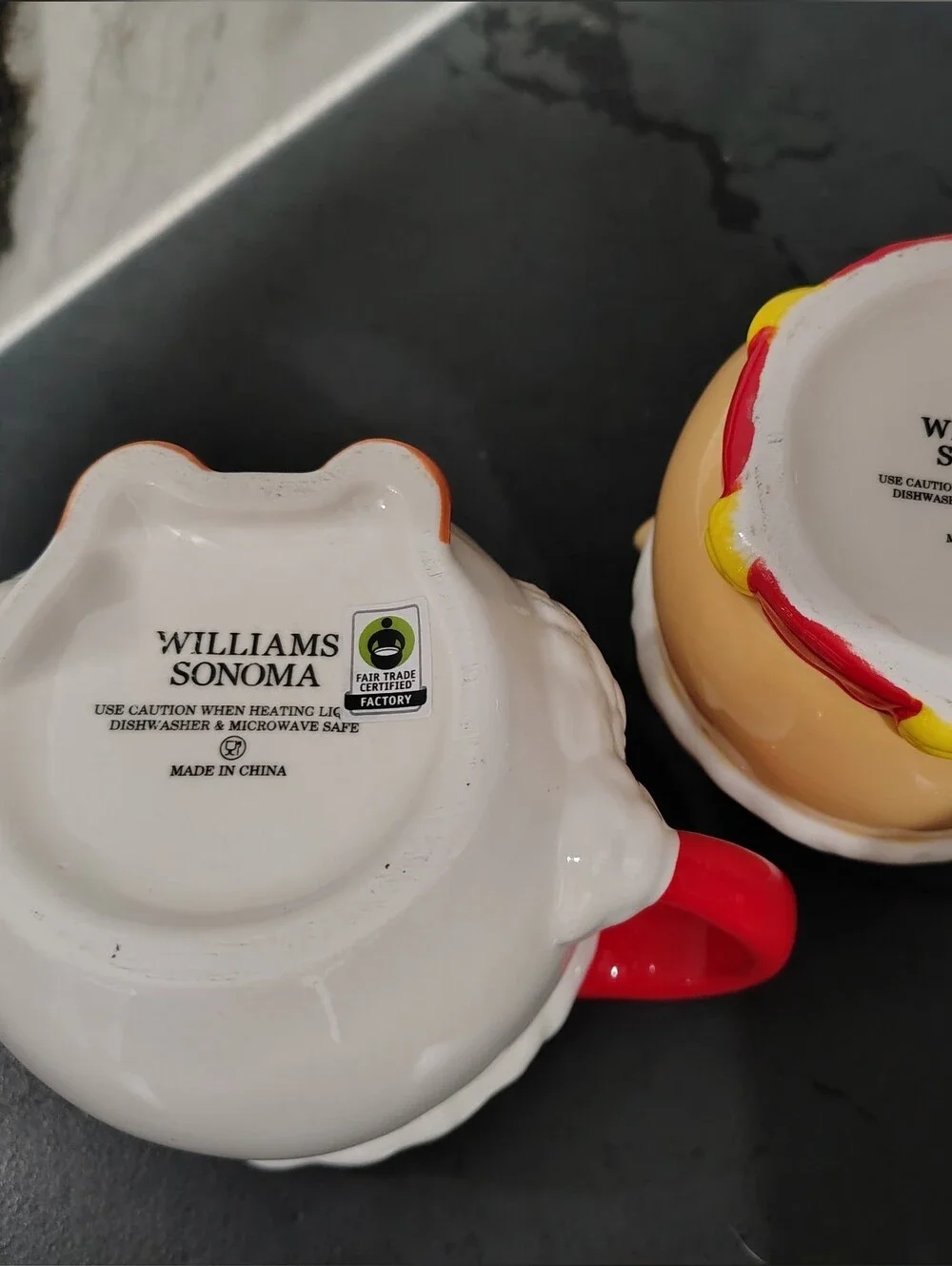 Brand New* Williams Sonoma Reindeer & Owl Figural Mug Set